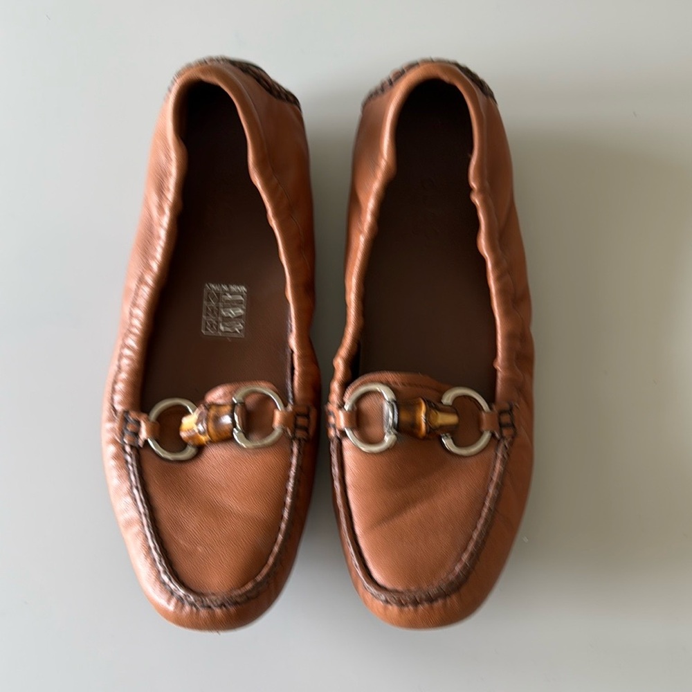 Gucci Tan Leather Loafers